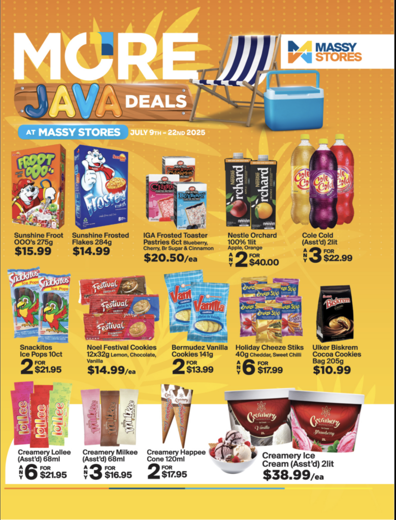 MORE JAVA DEALS AT MASSY STORES